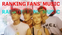 a group of people standing in front of an umbrella with the words ranking fans music